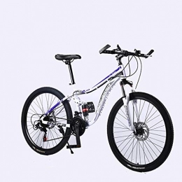 laonie Mountain Bike laonie Mountain Bike Variable Speed Bicycle 24 / 26 inch Adult Bike Male and Female Students Bicycle Double Disc Brake Mountain Bike-White_24 inch
