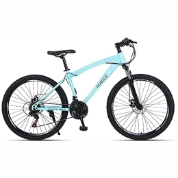 LapooH  LapooH 26inch Mountain Bike, 21-30 Speed Youth Adult Women Road Bikes Light Steel Frame Double Disc Brake, Blue, 30 speed