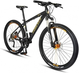 LAZNG Mountain Bike LAZNG Mountain bike 27.5 Inch Adult 27-Speed Hardtail Mountain Bike, Aluminum Frame Adjustable Seat Gold