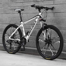 LBYLYH Bike LBYLYH 26"Mountain Bike For Adults, 21 / 24 / 27 / 30-Gear High Carbon Steel Full Suspension Frames, Suspension Forks, Disc Brake Hardtail, B2, 24 Speeds