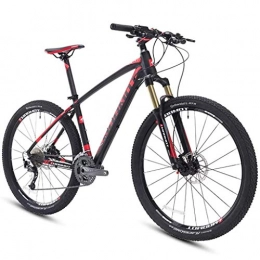LC2019 Bike LC2019 Men's Womens Mountain Bikes 27.5 Inch, Hardtail Mountain Bike, Aluminum 27 Speed Mountain Bike, Bicycle Adjustable Seat (Color : Black)