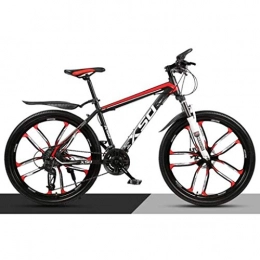 LC2019 Bike LC2019 Mountain Bike 26 Inch Adult Road Race City Road Bicycle Variable Speed Shock Absorption High-Carbon Steel For Men And Women (Color : Black Red, Size : 30 speed)