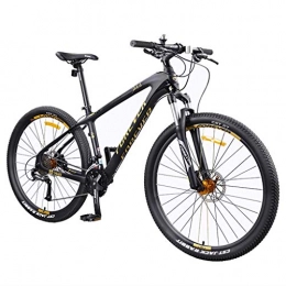 LDDLDG Bike LDDLDG Mountain Bike 27.5" 27 Speeds Women / Men MTB Bike Lightweight Carbon Fibre Frame Disc Brake Front Suspension (Color : Yellow)