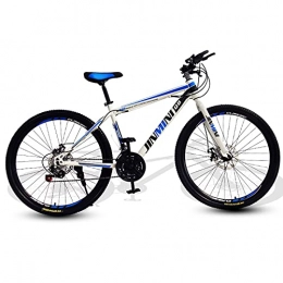 LHQ-HQ Bike LHQ-HQ 24-Speed Shock Absorption And Variable Speed Youth Bicycle White And Blue 24 Inch / 26 Inch Mountain Bike Adult Men And Women, 26 inch