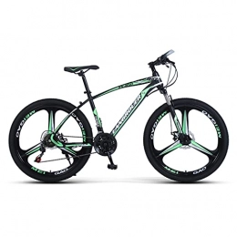 LHQ-HQ Bike LHQ-HQ Adult Mountain Bike, 26" Wheel, 27 Speed, Fork Suspension, High-Carbon Steel Frame, Dual Disc Brake, Loading 120 Kg Suitable for Height 5.2-6Ft, Green