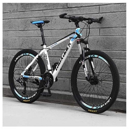 LHQ-HQ Bike LHQ-HQ Outdoor sports 26" Adult Mountain Bike, 27Speed Drivetrain Front Suspension Variable Speed HighCarbon Steel Mountain Bike, Blue