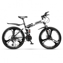 LHQ-HQ Mountain Bike LHQ-HQ Outdoor sports 26" Dual Suspension Mountain Bike 24 Speed HighCarbon Steel Frame And Dual Disc Brakes Outdoor sports Mountain Bike (Color : White)