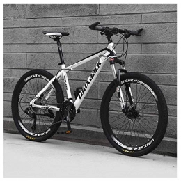 LHQ-HQ Mountain Bike LHQ-HQ Outdoor sports 26" Front Suspension Variable Speed HighCarbon Steel Mountain Bike Suitable for Teenagers Aged 16+ 3 Colors, White