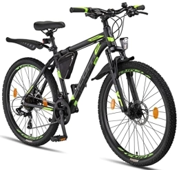 Licorne Bike Bike Licorne Bike Effect Premium Mountain Bike in 26 Inch – Alloy Frame Bicycle for Boys, Girls, Men and Women – 21 Speed Gear – Men's Bike (2xDisc Brakes) Black Lime