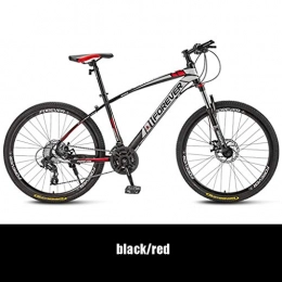 LIN Bike LIN 26 Inch Mountain BikeHigh Carbon Steel Outroad Bicycles 21-Speed Adult Student Outdoors Mountain Bikes (Color : Black / red)
