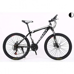 LIPENLI Mountain Bike LIPENLI Outdoor sports Unisex Mountain Bike, Front Suspension, 2130 Speeds, 26Inch Wheels, 17Inch HighCarbon Steel Frame with Dual Disc Brakes (Color : Black, Size : 27 Speed)