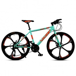 LISI Bike LISI Adult mountain bike 26 inch double disc brake one wheel 30 speed off-road speed bicycle men and women, Green