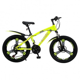 LLF Bike LLF 20inch Mountain Bike, 21 Speeds Disc-Brake MTB Bicycle Cycling Urban Commuter City Bicycle 4 Colors for Adult Student Outdoors Sport(Size:20inch, Color:Yellow)