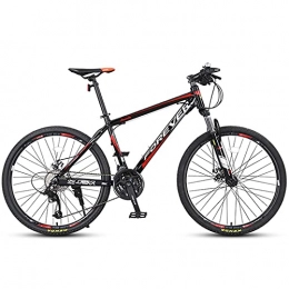 LLF Bike LLF Adult Mountain Bike, 24 Speeds, 24 / 26 / 27.5-Inch Wheels, High-carbon Steel Frame, Dual Mechanical Disc Brakes, Multiple Colors(Size:24inch, Color:Black)