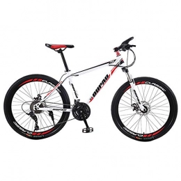 LNX Adult Variable speed Mountain Bike - Carbon steel frame - Adjustable seat Disc brakes - for Teens Child Men Girls - 24/26 inch