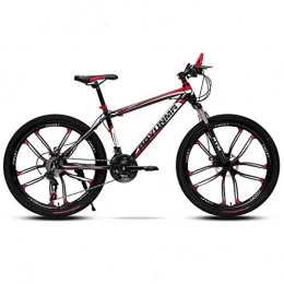 LNX Mountain Bike LNX Mountain bike (21 / 24 / 27 / 30 speed) Double disc brake - High carbon steel bicycle - Variable speed Unisex - Student Youth MTB (24inch)