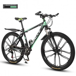 LOVE-HOME Mountain Bike LOVE-HOME 26 Inch Mountain Bikes, High-Carbon Steel Hardtail Front+Rear Mudgard Road Bike, City Bicycle with Suspension Adjustable Seat, Unisex, 21 Speed, B+ 10 Spoke