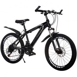 Lxyxyl Bike Lxyxyl Dual Suspension Mountain Bikes - Student Youth Men and Women Shifting Disc Brakes 20 / 22 Inch Junior High School Students Bicycle (Color : Black, Size : 20inch)