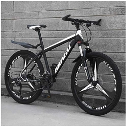Lyyy Mountain Bike Lyyy 24 Inch Mountain Bikes, Mens Women Carbon Steel Bicycle, 30-Speed Drivetrain All Terrain Mountain Bike with Dual Disc Brake YCHAOYUE (Color : 30 Speed, Size : Black 3 Spoke)