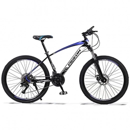 LZHi1 Mountain Bike LZHi1 26 Inch Adult Commuter Mountain Bike For Men And Women, 30 Speed Suspension Fork Mountan Bicycle With Dual Disc Brake, High Carbon Steel Frame City Road Bike(Color:Black blue)