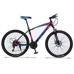 LZHi1 Mountain Bike LZHi1 26 Inch Adult Mountain Bike With Lockable Front Suspension, 27 Speed Mountain Trail Bicycle With Dual Disc Brakes, High Carbon Steel Frame Urban Commuter City Bicycle(Color:Multicolor)