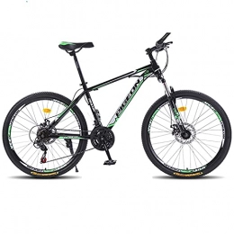 LZHi1 Mountain Bike LZHi1 26 Inch Men Mountain Bike With Lockable Suspension Fork, 30 Speed Mountain Trail Bike Commuter Bike With Dual Disc Brakes, Aluminum Alloy Frame Road Bike Urban Street Bicycle(Color:Black green)