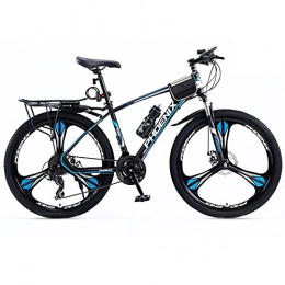LZHi1 Mountain Bike LZHi1 26 Inch Mountain Bike 27 Speed Adult Bike, Carbon Steel Frame Mountain Trail Bike With Double Disc Brake, Outdoor Bikes Urban Commuter City Bicycle With Double Disc Brake(Color:Black blue)