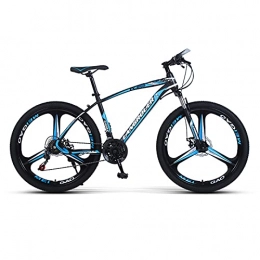 LZHi1 Bike LZHi1 26 Inch Mountain Bike For Men And Women, 27 Speed Adult Mountain Trail Bikes With Lock-Out Suspension Fork, All Terrain Bicycle With Adjustable Seat And Dual Disc Brake(Color:Black blue)