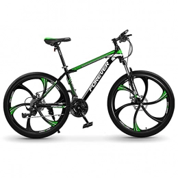 LZHi1 Mountain Bike LZHi1 Mountain Bike 26 Inch Wheels Adult Bicycle, 30 Speed Mountain Tire Bike With Lock-Out Suspension Fork, Aluminum Alloy Frame Urban Commuter City Bicycle With Double Disc Brake(Color:Black green)