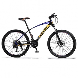 LZHi1 Mountain Bike LZHi1 Mountain Bike For Adult Women Men, 26 Inch 30 Speed Mountan Bicycle With Suspension Fork, High Carbon Steel Frame City Commuter Road Bike With Dual Disc Brake(Color:Orange blue)