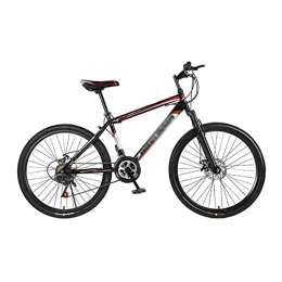 LZZB Mountain Bike LZZB 26 Inches Wheels Mountain Bike 21 Speed Bicycle Carbon Steel Frame with Mechanical Double Disc Brake and Suspension Fork for Unisex Adult(Color:Red) / Red