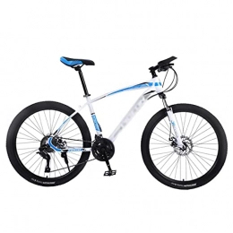 LZZB Bike LZZB Mountain Bike 26 Inches 3 Spoke Wheels Dual Disc Brake Bike 21 / 24 / 27 Speed Gear System Suitable for Men and Women Cycling Enthusiasts / White / 27 Speed