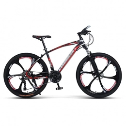 LZZB Bike LZZB Mountain Bike Carbon Steel Frame 26 inch Wheels 21 / 24 / 27 Speed Shifter Dual Disc Brakes Front Suspension Bicycle for Adults Mens Womens / Red / 21 Speed