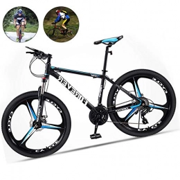 M-TOP Bike M-TOP Downhill Mountain Bike Fork Suspension Gravel Road Bike with Disc Brakes 3 Spoke Wheel Carbon Steel City Commuter Bicycle for Road or Dirt Trail Touring, Blue, 27 Speed 26 Inch