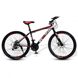 M-YN Bike M-YN 26 Inch Mountain Bike For Adult And Youth, 21 / 24 / 27 Speed Lightweight Mountain Bikes Dual Disc Brakes Suspension Fork Outroad Bike For Men Women(Size:27 Speed, Color:red+black)