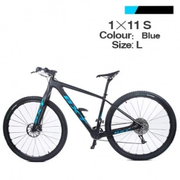 Mdsfe Bike Mdsfe BXT 29inch carbon fiber Mountain bike 1 * 11 Speed Double Disc Brake 29"MTB Men bicycle 29er wheel S / M / L frame complete bike - L blue