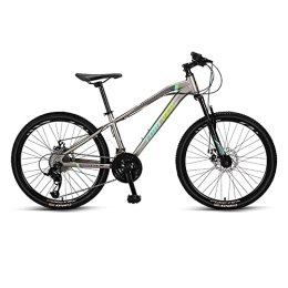 MDZZYQDS 24 Inch Adult Mountain Bike, Front and Rear Disc Brake, 27 Speed Front Suspension Bicycle for Men - Bicycle for Boys, Girls, Men and Women Suitable from 130-170cm