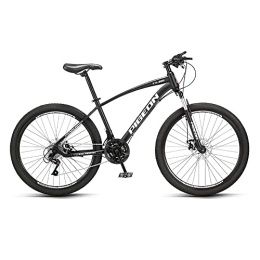 MDZZYQDS Mountain Bike MDZZYQDS 26-inch Adult Mountain Bike, 24 Speed High Carbon Steel Frame and Double Disc Brake, Front Suspension Anti-Slip Shock-Absorbing Men and Womens Outdoor Cycling Road Bike