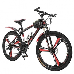 WXXMZY Bike Men's And Women's Mountain Bikes, 20-inch Wheels, High-carbon Steel Frame, Shift Lever, 21-speed Rear Derailleur, Front And Rear Disc Brakes, Multiple Colors (Color : Red, Size : 20)