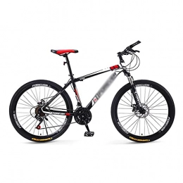 MENG Mountain Bike MENG 26 inch Mountain Bike High-Disc Steel Frame 21-Speed Double Disc Brake with Lockable Fork for Men Woman Adult and Teens with Comfortable Saddle(Size:21 Speed, Color:Black) / Red / 21 Speed