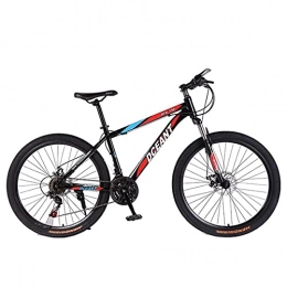 MENG Mountain Bike MENG Hardtail Mountain Bike 26" Wheel Mountain Trail Bike High Carbon Steel Outroad Bicycles 21 Speed Front Suspension Bicycle Daul Disc Brakes MTB(Color:Blue) / Red