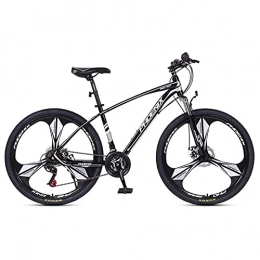 MENG Mountain Bike MENG Mens Mountain Bike 27.5-Inch Wheels, Carbon Steel Frame, 24 / 27 Speed Shifters, Front and Rear Disc Brakes, Multiple Colors(Size:27 Speed, Color:Black) / Black / 24 Speed