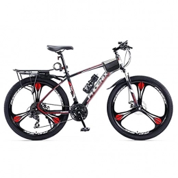 MENG Mountain Bike MENG Mountain Bike for Adults Mens Womens 24 Speed Steel Frame 27.5 Inches One Wheel with Dual Suspension and Suspension Fork(Size:27 Speed, Color:Black) / Red / 27 Speed