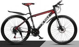 Suge Mountain Bike Mens' Mountain Bike, 26 Inch MTB Dual Suspension Mountain City Road Bicycle for Adults, for Sports Outdoor Cycling Travel Work Out and Commuting (Color : Black Red, Size : 21 speed)