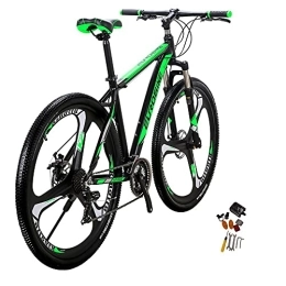 EUROBIKE Bike Mens Mountain Bike 29 inch 3 Spoke wheel XL19 inch Frame Unisex Bicycle (green2)