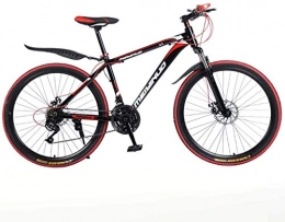 MG Mountain Bike MG 26In 27-Speed Mountain Bike for Adult, Lightweight Aluminum Alloy Full Frame, Wheel Front Suspension Mens Bicycle, Disc Brake 6-6, Black 1