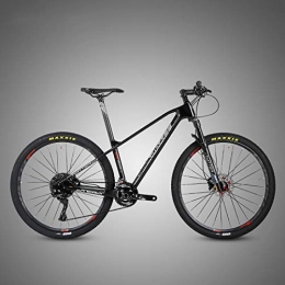 MICAKO Mountain Bike MICAKO Mountain Bike, 27.5 / 29 Inch with Super Lightweight Carbon Fiber Mechanical Double Disc Brakes, Premium Full Suspension and M8000-22 / 33 Speed Gear, Black, 27.5inch*17.5inch