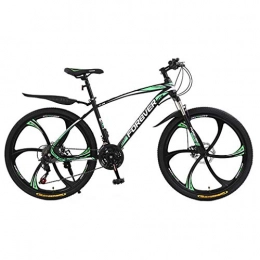 MJL Beach Snow Bicycle,Adult 26 inch Mountain Bike, Double Disc Brake City Road Bicycle, Trail High-Carbon Steel Snow Bikes, Variable Speed Mountain Bicycles,C,24 Speed,C,27 Speed
