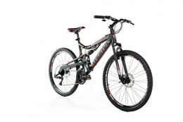Moma Bikes, EQX 26" Mountain Bike, Black, Aluminum, SHIMANO 24 Speeds, Disc Brakes, Double Suspension (Several sizes available)