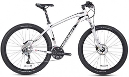 MOSHANG 27-speed mountain bike, 27.5 inch hard tail wheel, all-terrain mountain aluminum frame, solid, strong rebound (Color : White)
